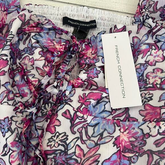 French Connection NWT Hallie Peplum Top M - Picture 7 of 10